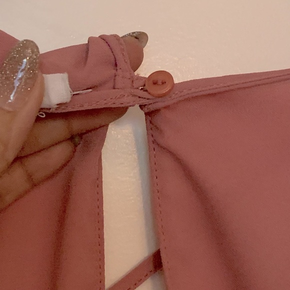 Mauve long sleeve flowing blouse - Picture 6 of 6